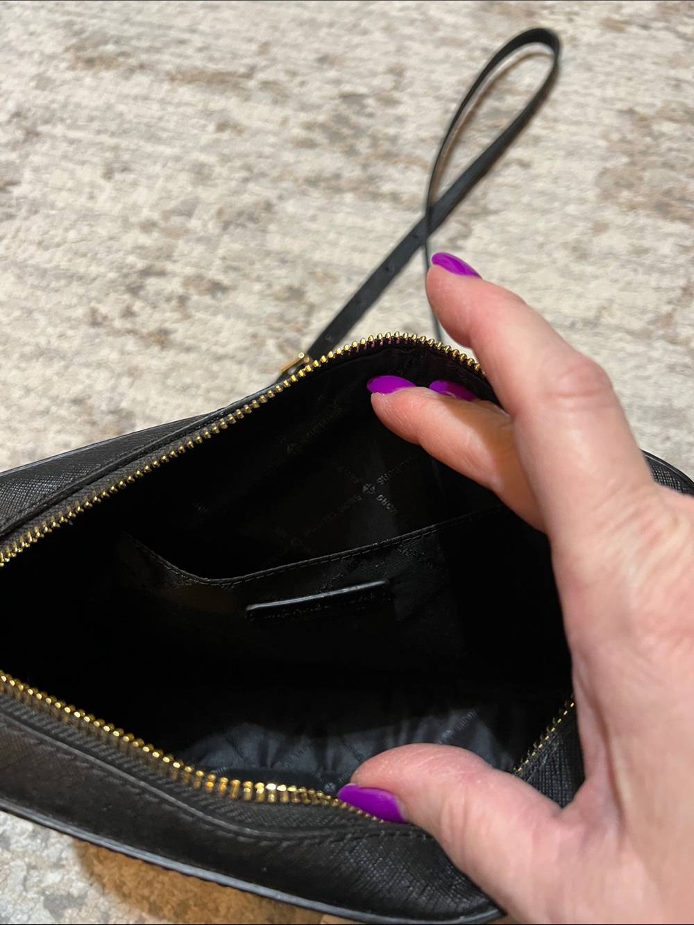 Michael Kors Black Crossbody with Gold Hardware - Picture 4 of 10
